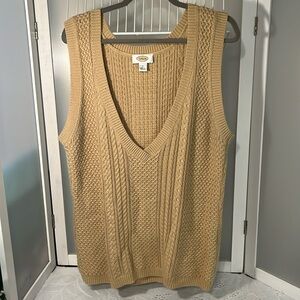 Vintage Talbots knit vest - XL - beige